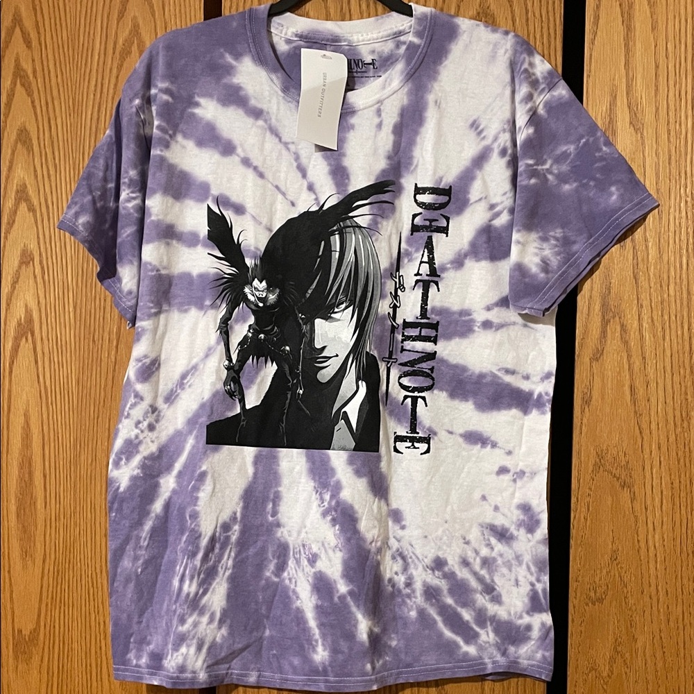 🌺SALE🌺 Urban Outfitters Purple Tie-Dye Death Note Tee - Picture 2 of 9